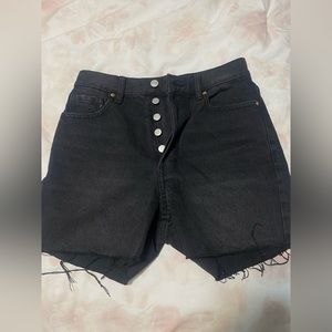 high waisted demin shorts